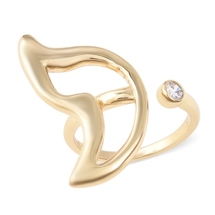 Isabella Liu - Butterfly Reborn Collection - Simulated Diamond (Rnd) Adjustable Ring in 18K Yellow G