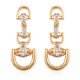 Sundays Child - Natural Cambodian Zircon Snaffle Dangle Earrings (with Push Back) in 14K Gold Overla