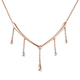 LucyQ Tear Collection - 2 in 1 Rose Gold Overlay Sterling Silver Necklace (Size 18/24/26), Silver Wt