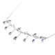 Tanzanite Necklace (Size - 18) in Rhodium Overlay Sterling Silver 2.10 Ct, Silver Wt. 9.24 Gms