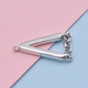 Platinum Overlay Sterling Silver Initial V Charm
