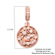 Charmes De Memoire - Simulated Diamond Charm or Pendant in Rose Gold Overlay Sterling Silver