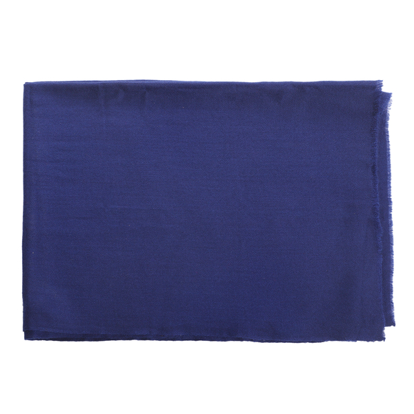 LA MAREY 100% Cashmere Woollen Scarf (Size - 190x70 Cm) - Navy Blue