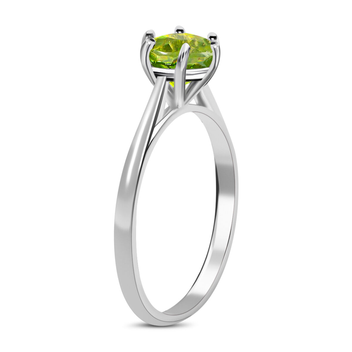 Certified and Appraised RHAPSODY 950 Platinum AAAA Sava Sphene Ring 1.50 Ct, Platinum Wt. 4.50 Gms