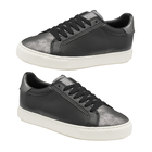 RAVEL Pearl Lace-Up Trainers (Size 5) - Black & Pewter
