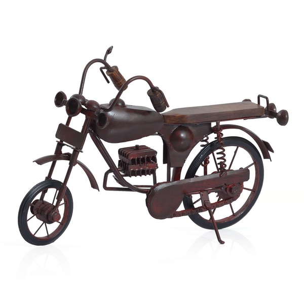 Handcrafted Vintage Style Chocolate Colour Motor Cycle