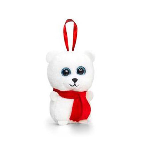 Red and White Colour Bear by Keel Toy (Size 10 Cm)
