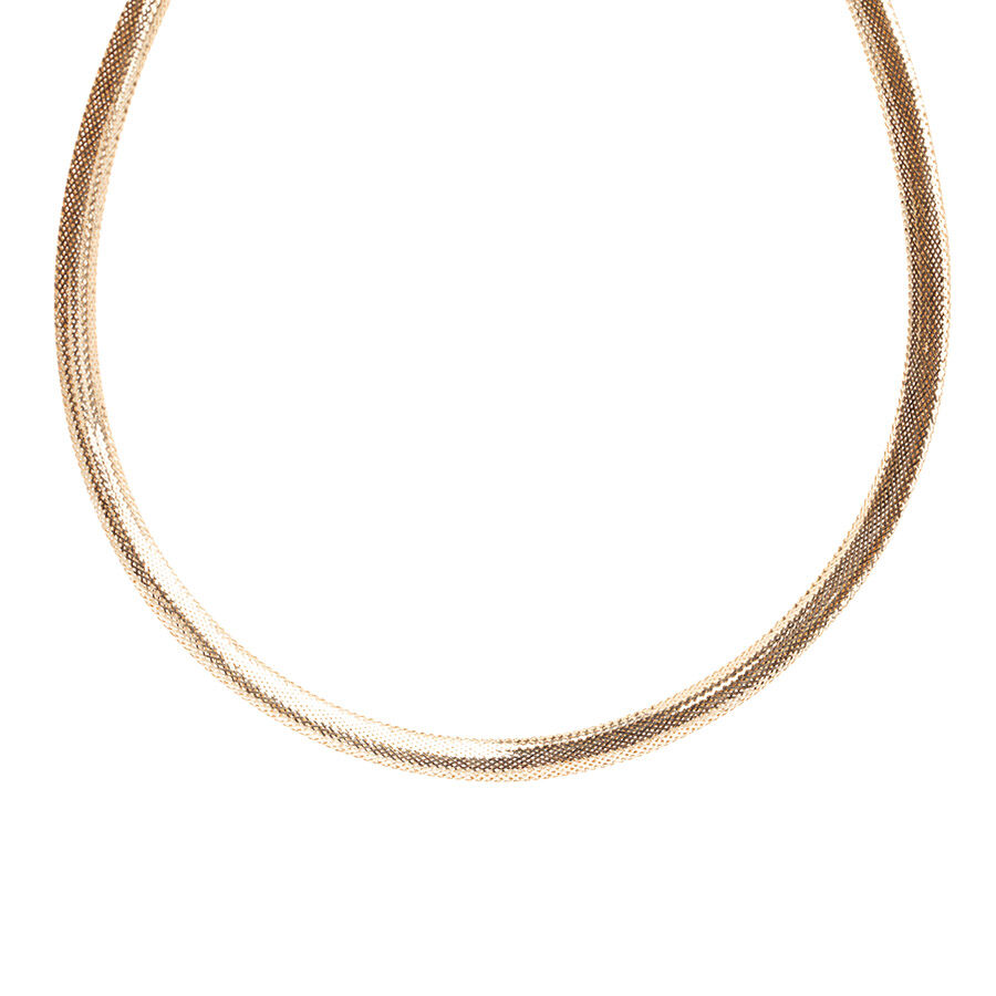 Designer Inspired 9K Y Gold Omega Necklace (Size 20)