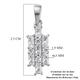 Lustro Stella Platinum Overlay Sterling Silver Pendant Made with Finest CZ 1.40 Ct.