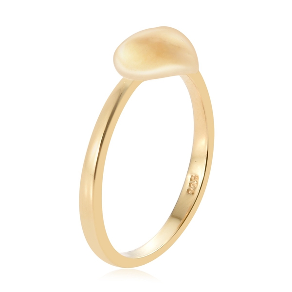 14K Gold Overlay Sterling Silver Mini Heart Promise Ring