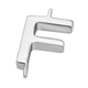 Platinum Overlay Sterling Silver Initial F Charm