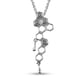 LucyQ Honeycomb Collection - Pendant with Chain (Size 16 with 4 inch Extender) in Rhodium Overlay St