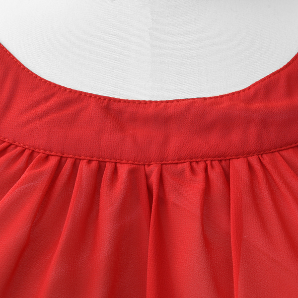 Red Colour One Piece Dress (Size L)