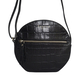 ASSOTS LONDON JANE Genuine Leather Round Croc Crossbody Bag (Size 19x19x6cm) - Black