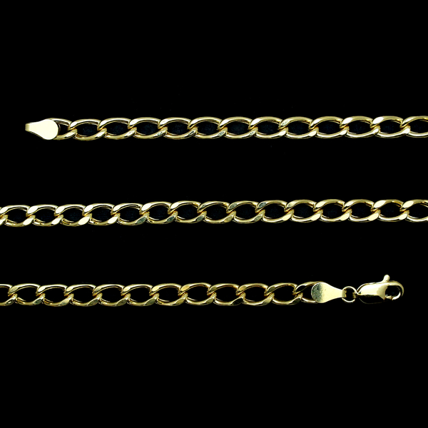 Royal Bali Collection 9K Y Gold Curb Necklace (Size 20), Gold wt 11.20 Gms.