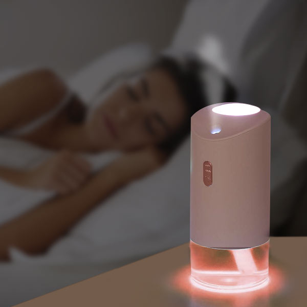 The 5th Season - On - Board Projection Lamp Humidifier with Rose Fragrance Oil and Night Light with Colour - Pink