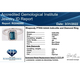 950 Platinum AGI Certified AAAA Indicolite White Diamond (VS / E-F) Solitaire Ring 1.20 Ct, Platinum Wt. 5.48 Gms