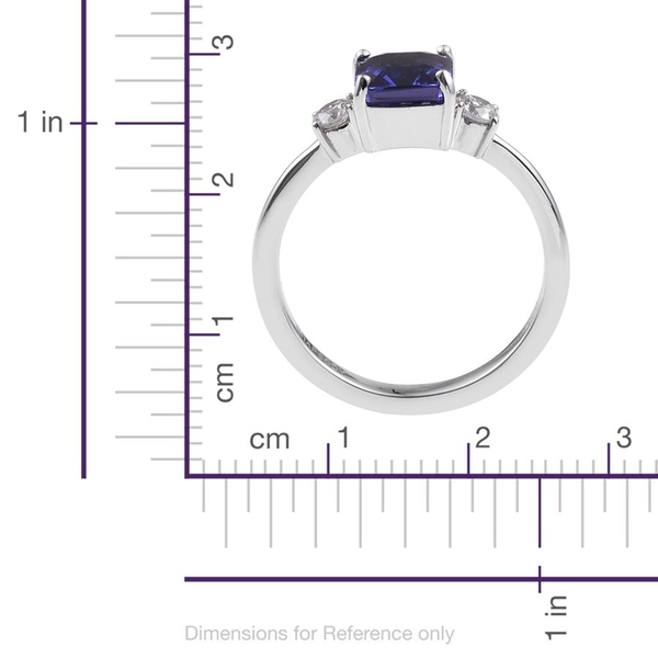 RHAPSODY 950 Platinum AAAA Tanzanite (Oct 1.70 Ct), Diamond Ring  2.000 Ct.