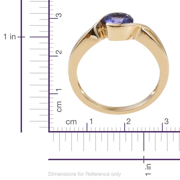 9K Y Gold Tanzanite (Rnd) Solitaire Ring 1.150 Ct.
