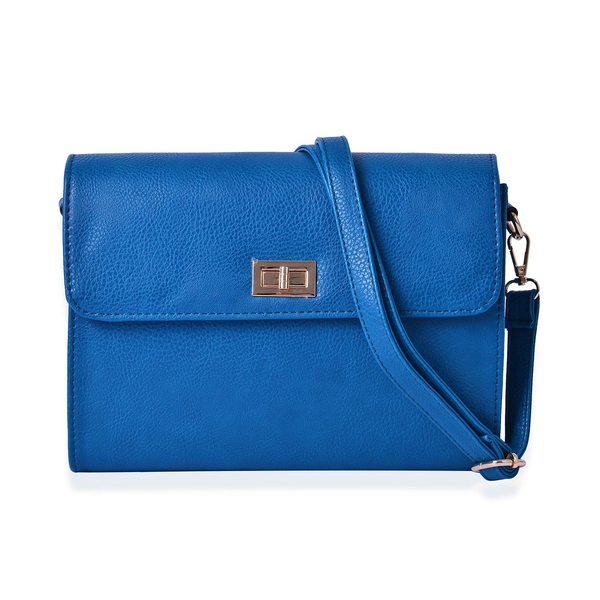Marylebone Classic Deep Turquoise Colour Crossbody Bag with Adjustable and Removable Strap (Size 27x