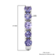 Tanzanite (Rnd) Hoop Earrings (With Clasp) in Platinum Overlay Sterling Silver 1.050 Ct.