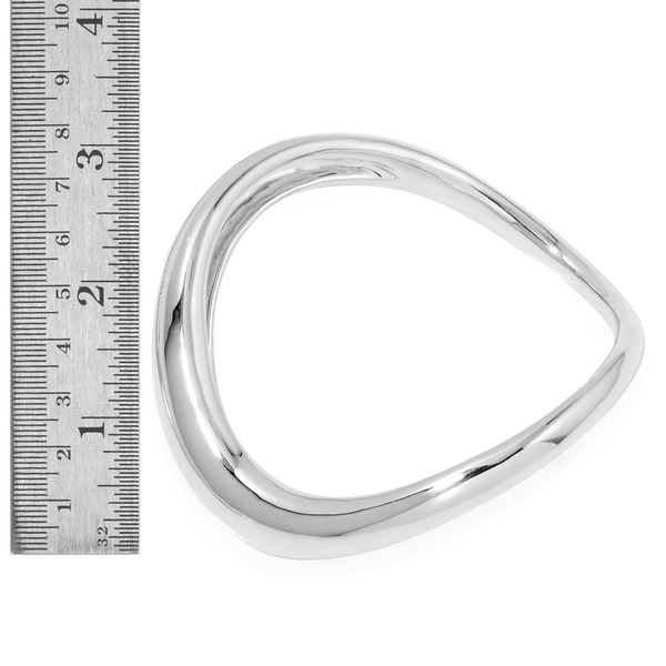 LucyQ Bangle (Size 8) in Rhodium Plated Sterling Silver 92.00 Gms.