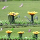 Set of 2 - Solar Fluttering Butterfly with Sunflower (Height 39 Cm) - Yellow, Green and Pink