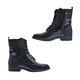 Patent Ankle boots with Side Zipper (Size 3) - Black