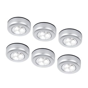 6 Pack LED Cupboard Light with Remote (Does Not Include Batteries)