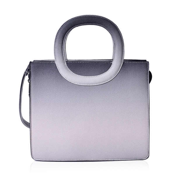 Grey Colour Tote Bag with Adjustable Shoulder Strap (Size 29x24.5x11 Cm)