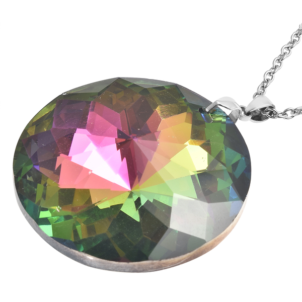Simulated Mystic Topaz Pendant with Chain (Size 24)