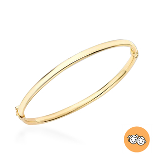 Oval Child Bangle in 9K Yellow Gold 4.40 grams Size 5 Inch