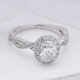 NY Close Out 14K White Gold, Natural Independent Laboratories Certified Diamond (I1/ G-H) Ring 1.50 Ct.