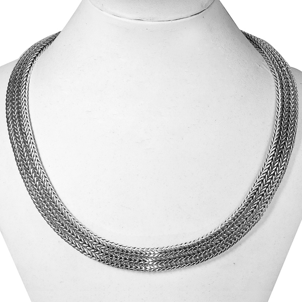 Royal Bali Collection Sterling Silver Tulang Naga Necklace (Size 17), Silver wt 146.50 Gms.