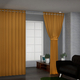 Pair of Thermal  Blackout Curtains with 8 Eyelets (Size 140x240Cm or 55x94in ) - Mustard