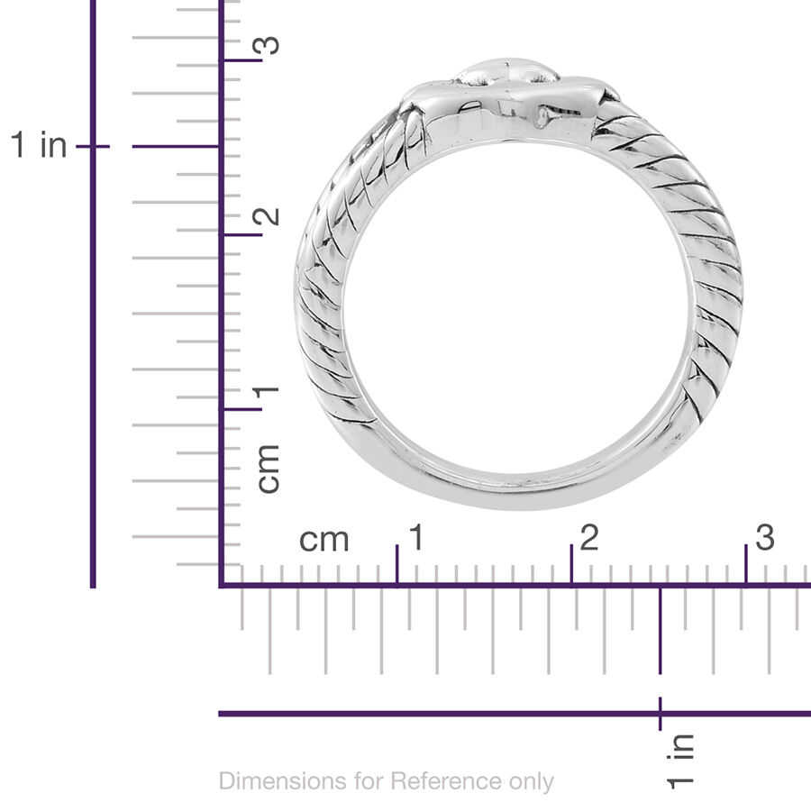 Statement Collection Sterling Silver Anchor Ring, Silver wt 4.48 Gms.