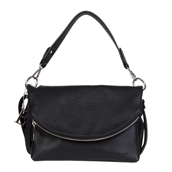 Bulaggi Collection - Cindy Crossbody Bag with Zipper Closure (Size 30x22x15 Cm) - Black