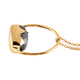 Masoala Sapphire (FF) Circle Pendant with Chain (Size 20) in 14K Gold Overlay Sterling Silver 13.32 Ct.