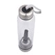 Black Crystal Elixir Glass Water Bottle with Stainless Steel Cap (Size 25x6 Cm) with Travel Case