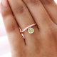 RACHEL GALLEY Hebei Peridot Charm Band Ring in  Vermeil Rose Gold Overlay Sterling Silver
