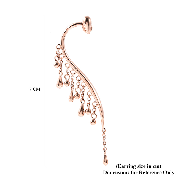 LucyQ Drip Collection - Rose Gold Overlay Sterling Silver Earrings (with Push Back)