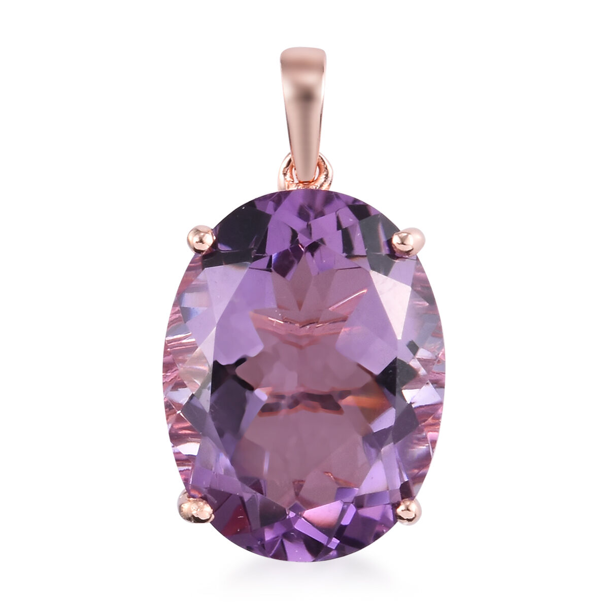 France Amethyst Solitaire Pendant 