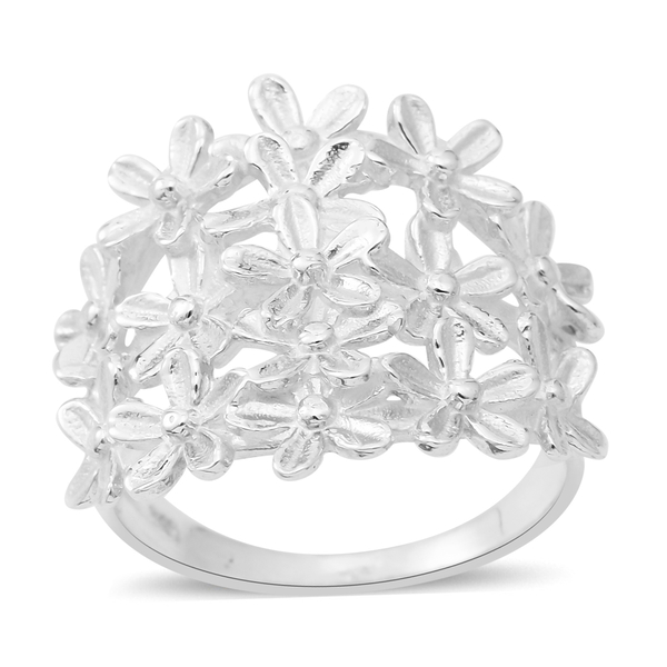 Floral Ring in Sterling Silver 5.50 Grams