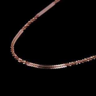 Italian Made - Rose Gold Overlay Sterling Silver Alternate Margarita Chain (Size 20) With Lobster Cl