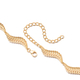 LucyQ Wave Necklace (Size 17 with 3 inch Extender) in Yellow Gold Overlay Sterling Silver