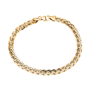 Maestro Collection Handcrafted 9K Yellow Gold Etruscan Bracelet (Size - 7.5) with Lobster Clasp, Gol