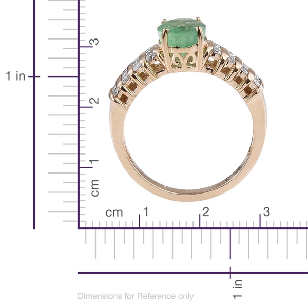 14K Y Gold Boyaca Colombian Emerald (Ovl 1.50 Ct), Diamond Ring 2.000 Ct.