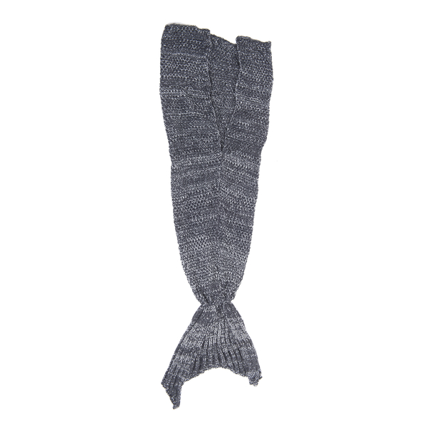 Grey Colour Mermaid Tail Blanket (Size 148x46 Cm)