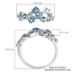 Sajen Silver GEM HEALING Collection - Swiss Blue Topaz Celestial  Doublet Quartz Ring in Rhodium Overlay Sterling Silver 1.40 Ct.