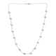Lustro Stella 2 Piece Set White Pearl Crystal Necklace (Size 18) and Fish Hook Earrings in Sterling 